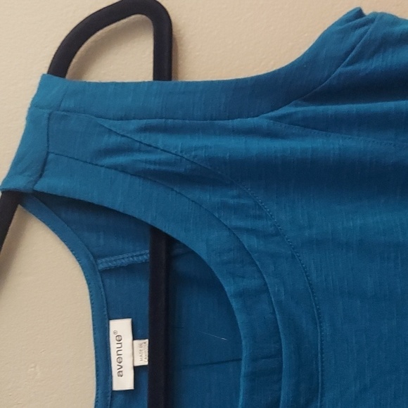 NEW AVENUE Fit-n-Flare Sleeveless Tank in Mykonos Blue sz 14 - Picture 6 of 12